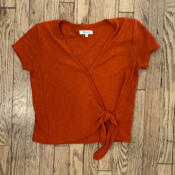 Madewell Texture and Thread Wrap Tie Top - Picture 3 of 5